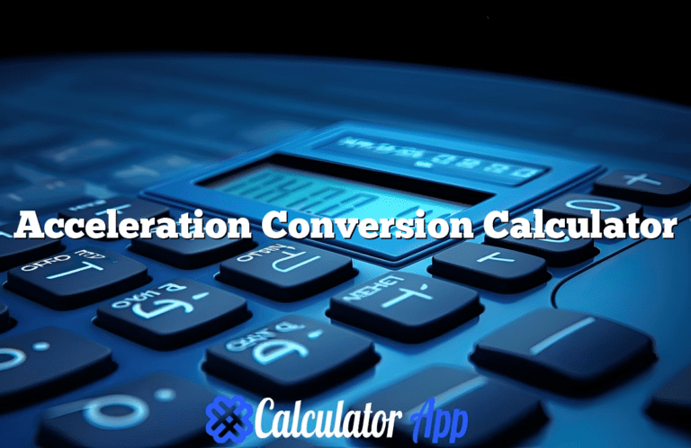 Acceleration Conversion Calculator