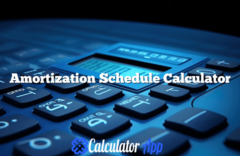 Amortization Schedule Calculator