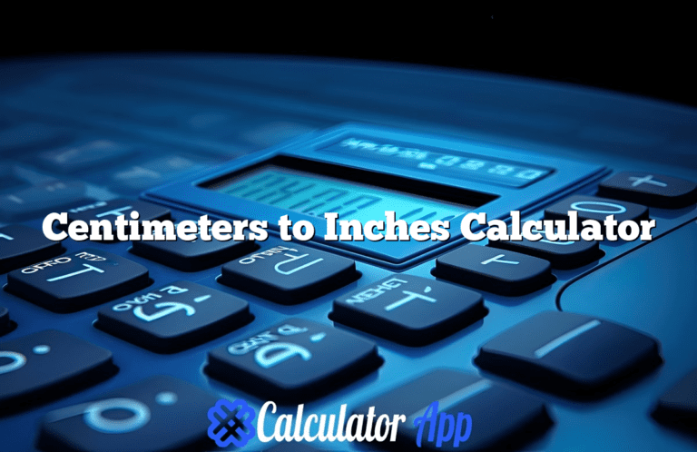 Centimeters to Inches Calculator