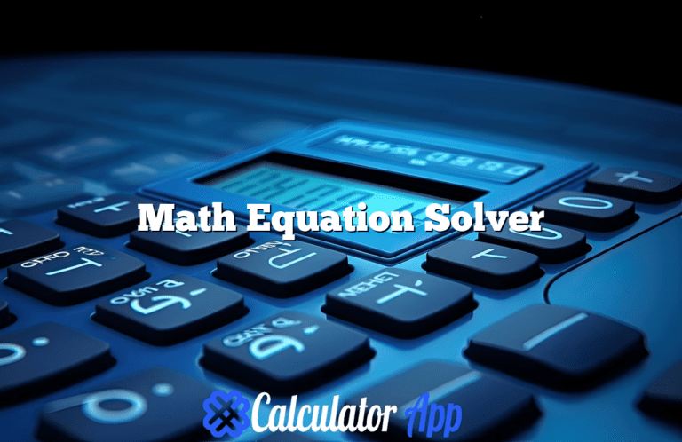 Math Equation Solver