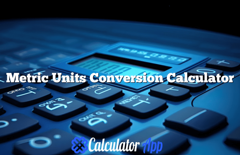 Metric Units Conversion Calculator