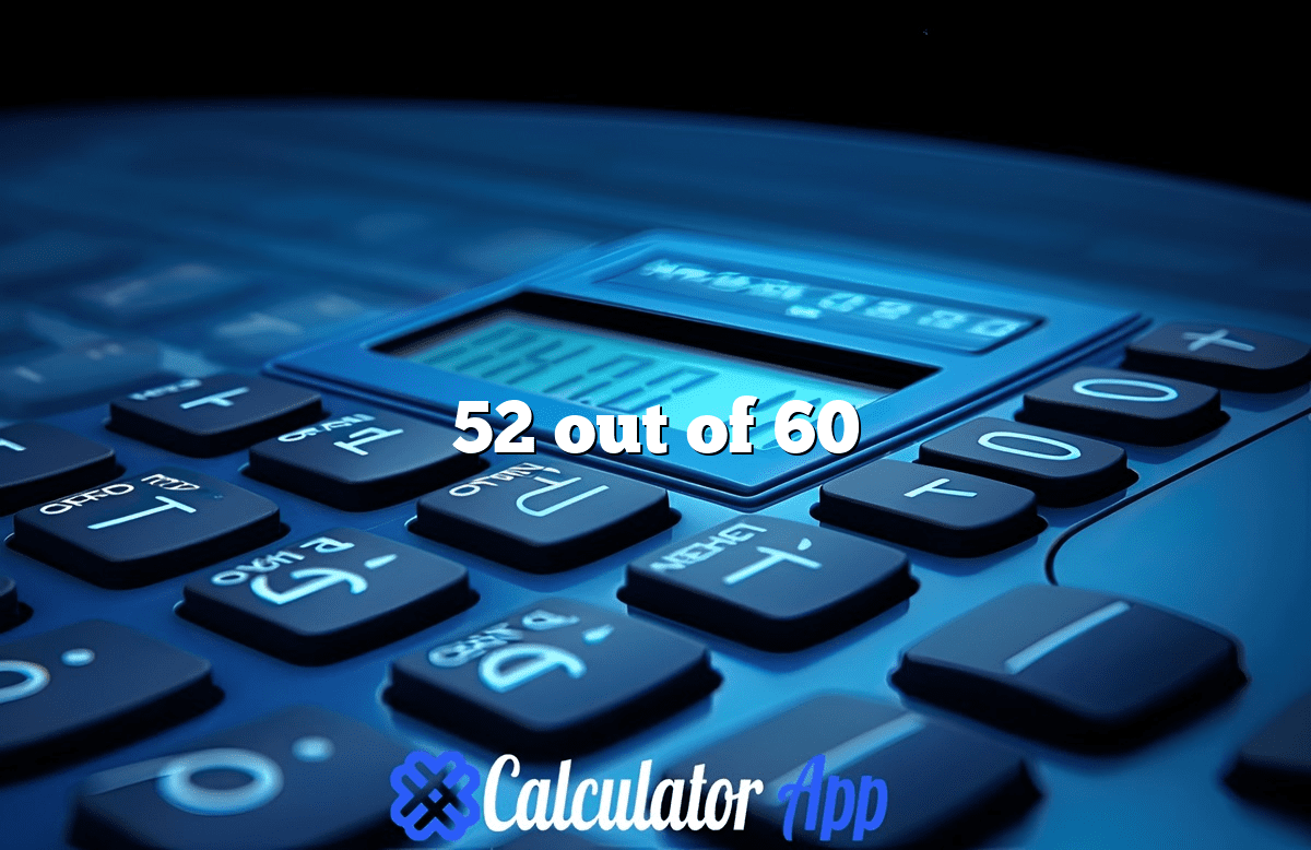 What Is A 52 Out Of 60 As A Percentage And Letter Grade CalculatorApp